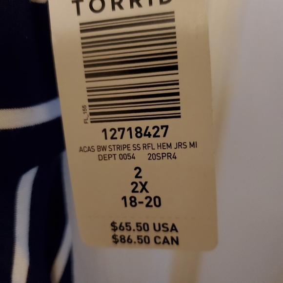 Torrid striped summer dress brand new - Picture 2 of 2